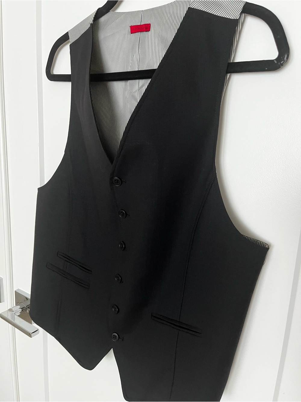 John Varvatos Black Men's Tailored Dress Vest